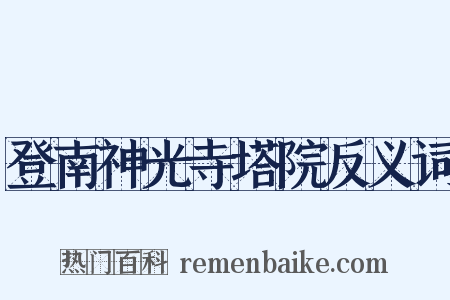 登南神光寺塔院反义词是什么意思的图片